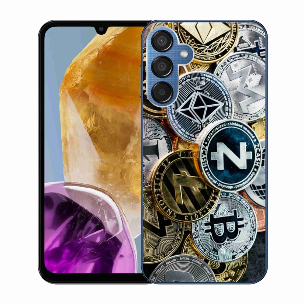Gelový kryt mmCase na Samsung Galaxy M15 5G - kryptoměny