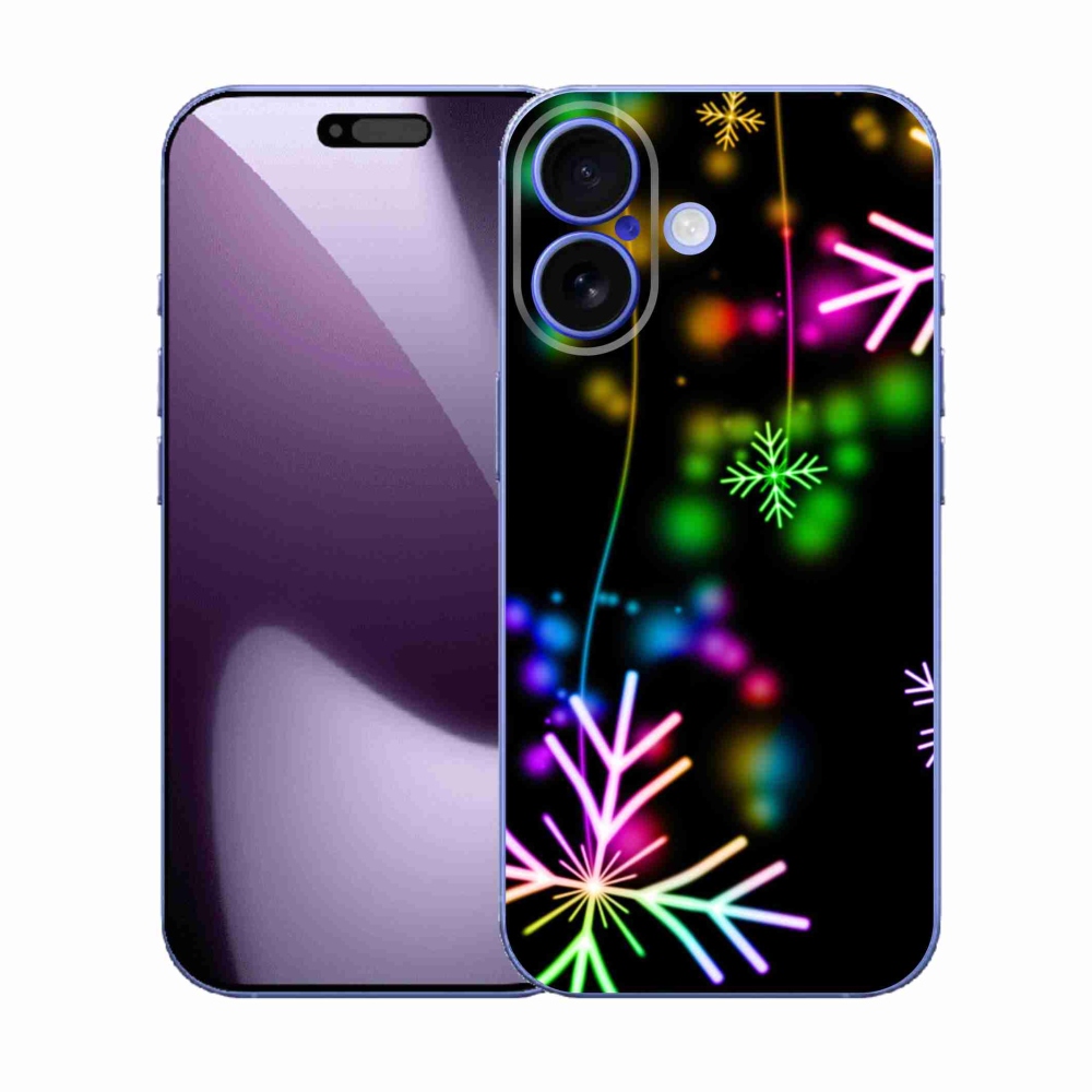 Gelový kryt mmCase na iPhone 17 - barevné vločky