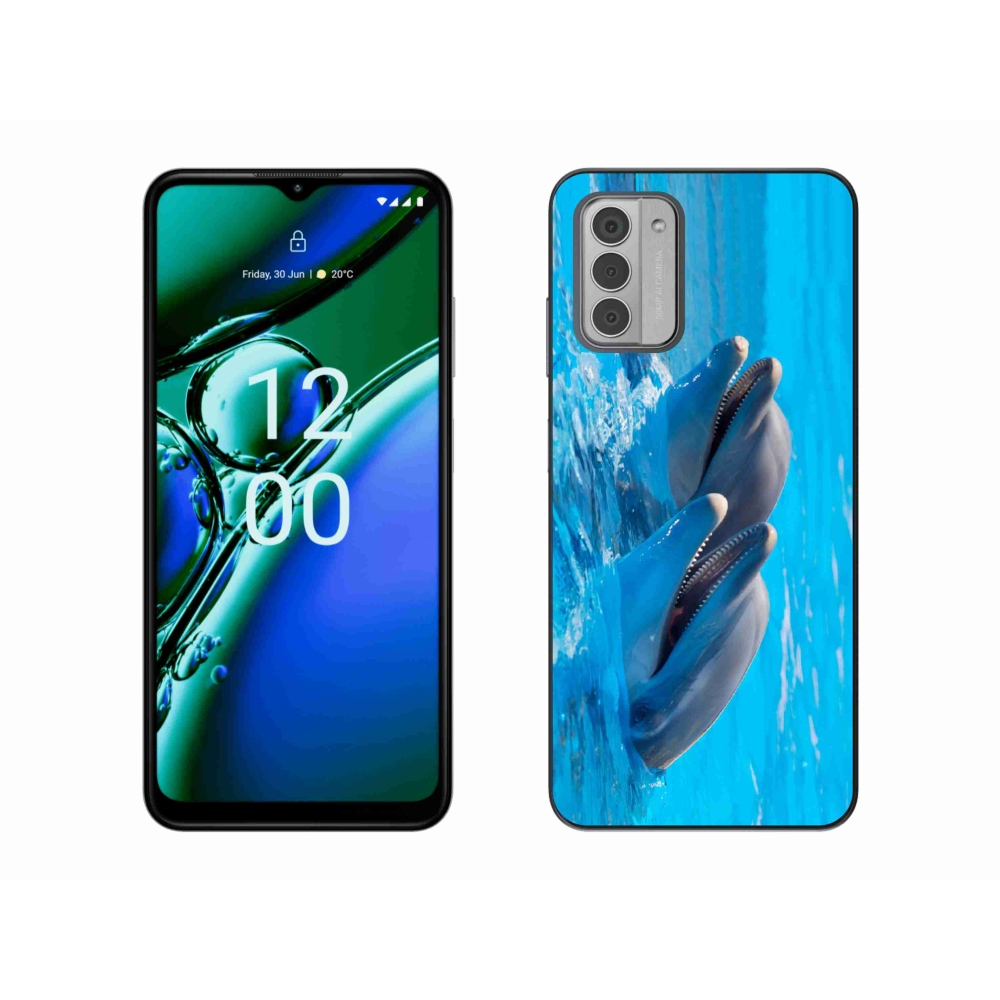 Gelový kryt mmCase na Nokia G42 - delfíni