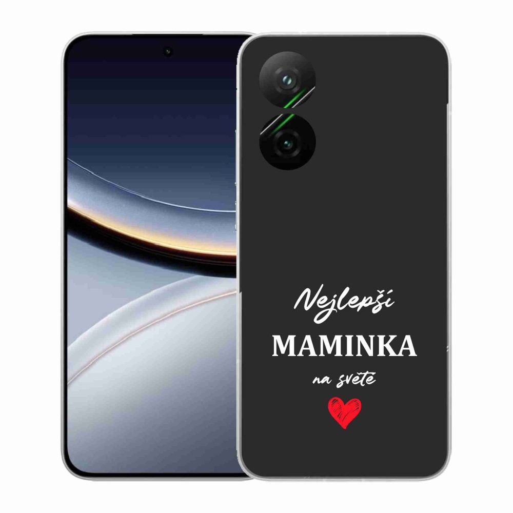 Gelový kryt mmCase na Xiaomi Poco F7 5G - nejlepší maminka 1 černé pozadí