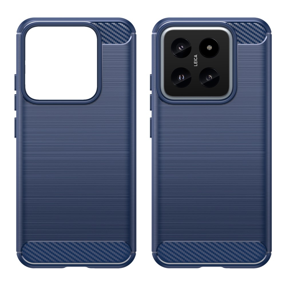Carbon odolný gelový obal na Xiaomi 14 - modrý