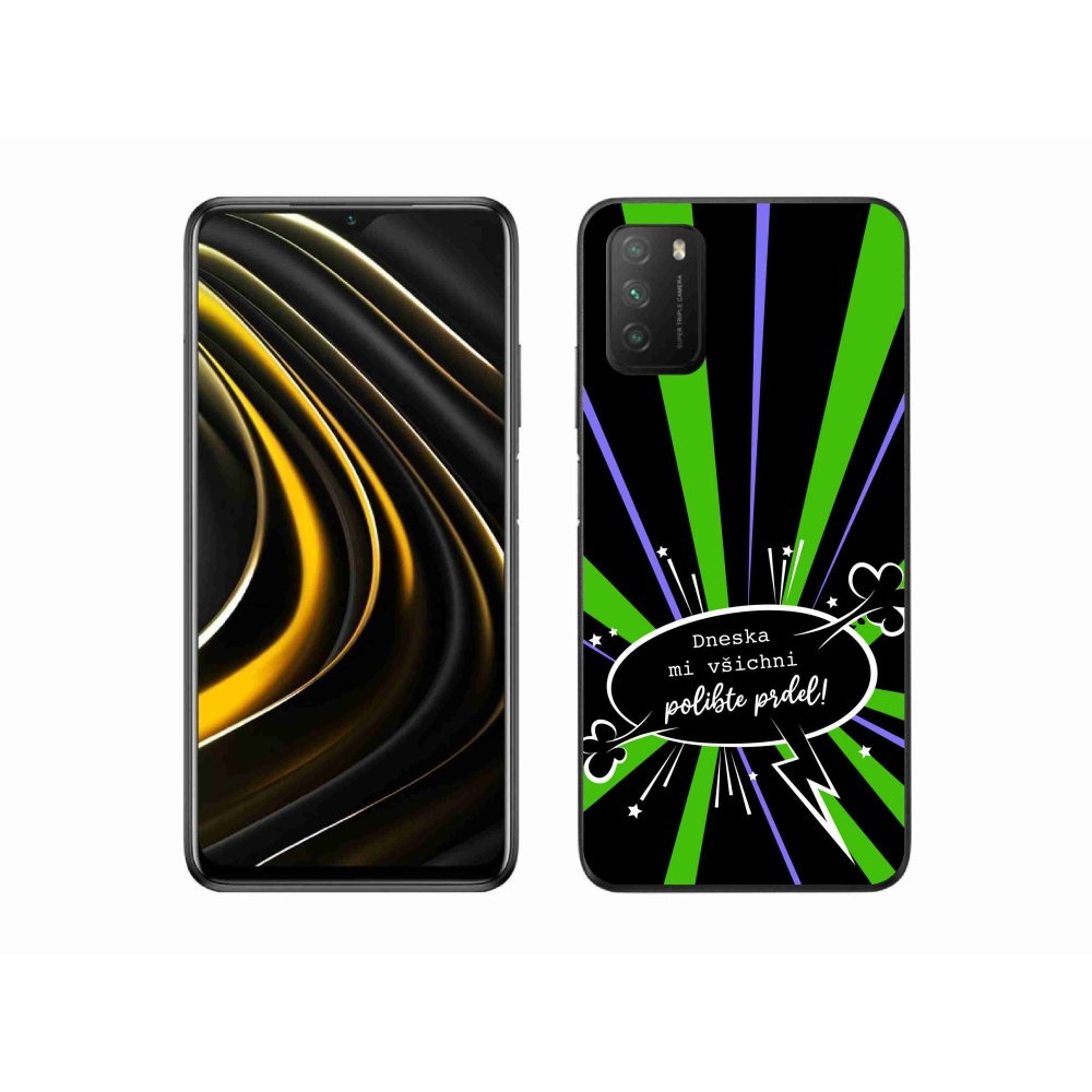 Gelový kryt mmCase na Xiaomi Poco M3 - vtipný text 15 černé pozadí