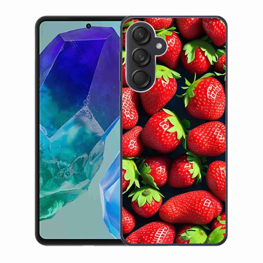 Gelový kryt mmCase na Samsung Galaxy M55 5G - jahody