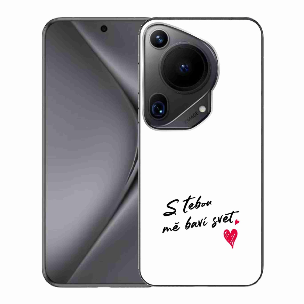 Gelový kryt mmCase na Huawei Pura 70 Ultra - zamilovaný text 1 bílé pozadí