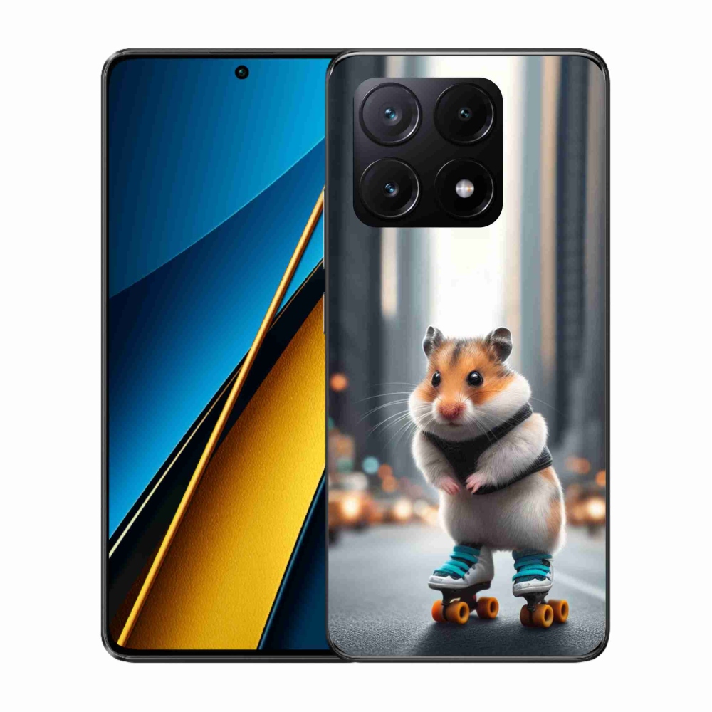 Gelový kryt mmCase na Xiaomi Poco X6 Pro 5G - křeček na bruslích