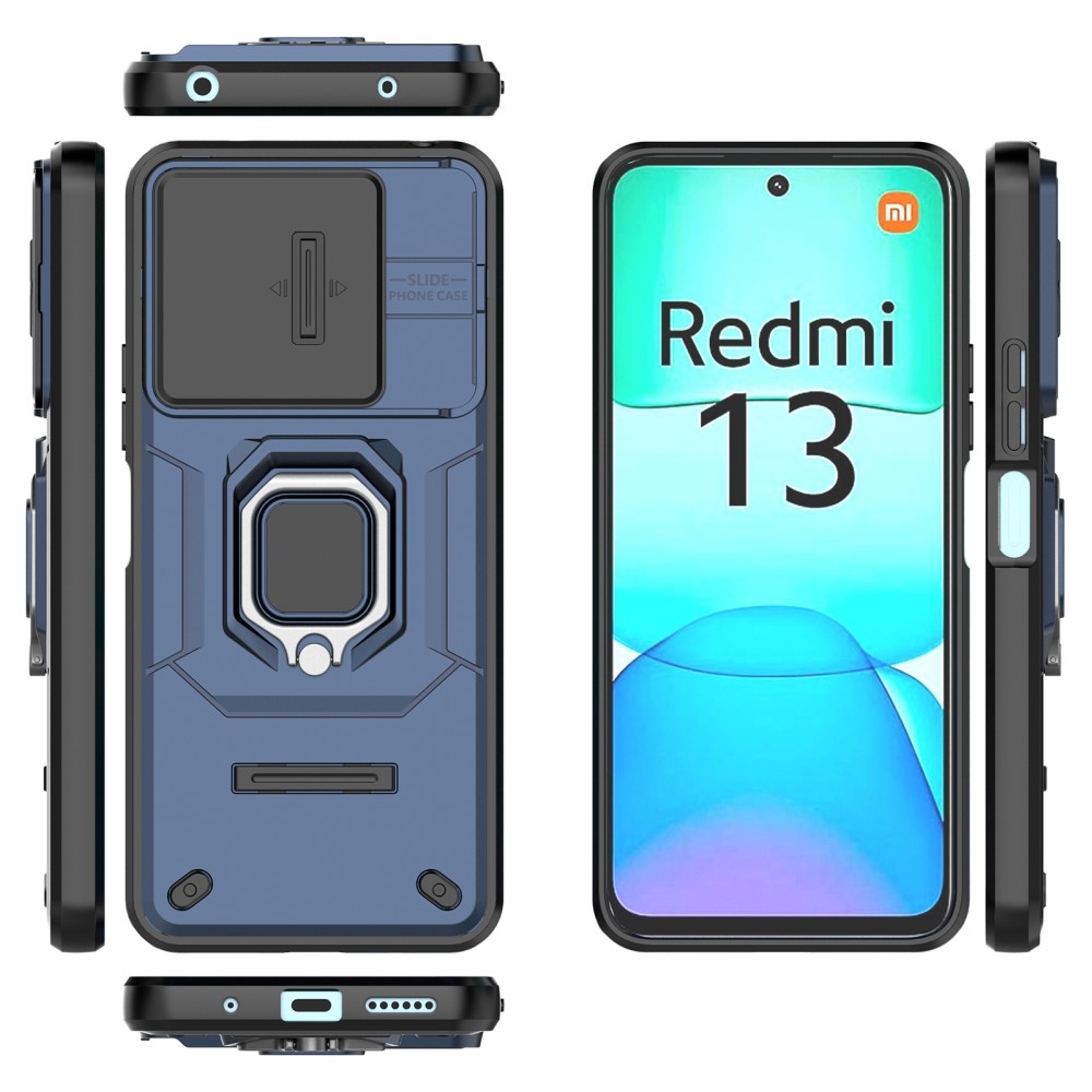 Lens odolný hybridní kryt na Xiaomi Redmi 13 4G/Poco M6 4G - modrý