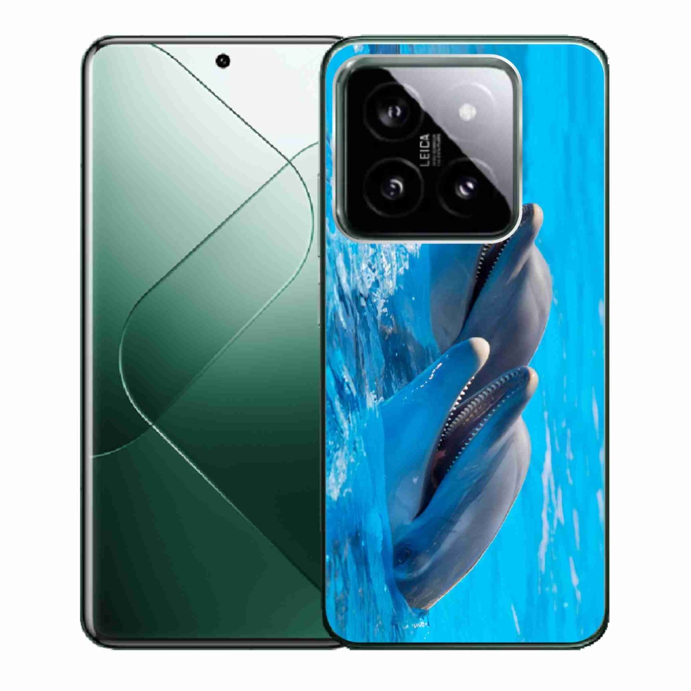 Gelový kryt mmCase na Xiaomi 14 - delfíni