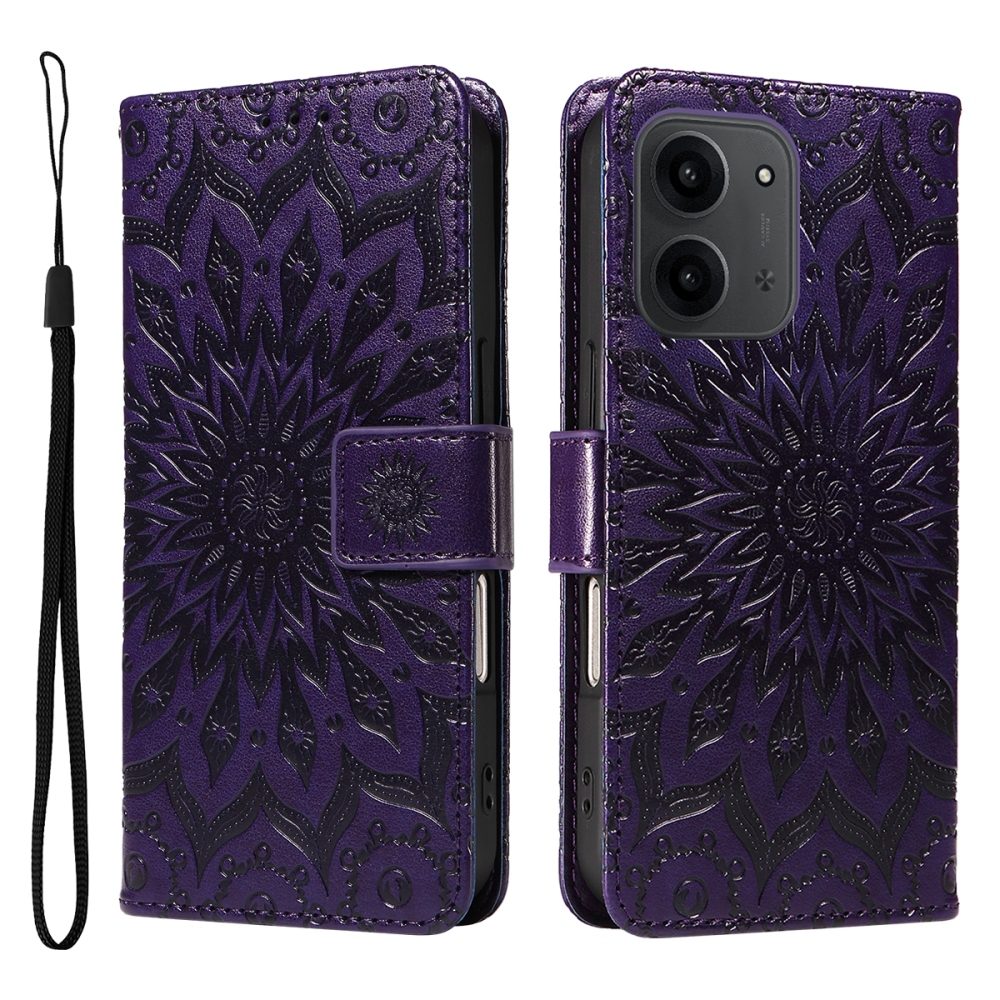 Sunflower knížkové pouzdro na Xiaomi Redmi 15C 4G/5G (173mm) - tmavěfialové