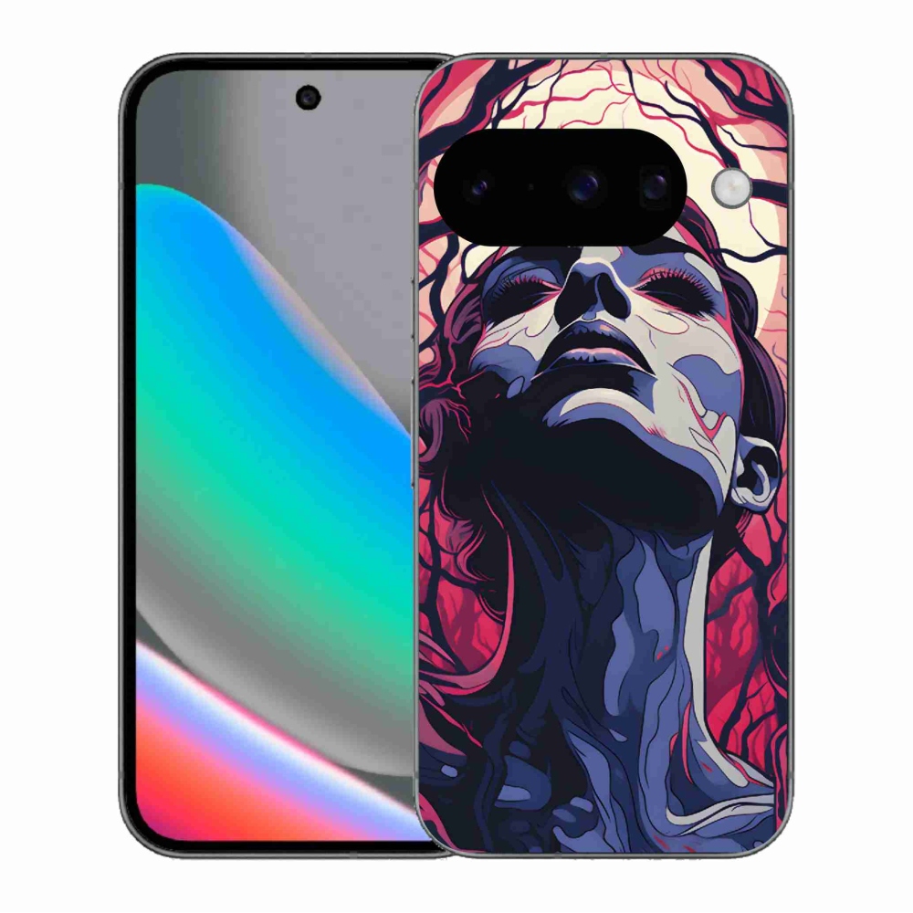 Gelový kryt mmCase na Google Pixel 10 - abstraktní obličej