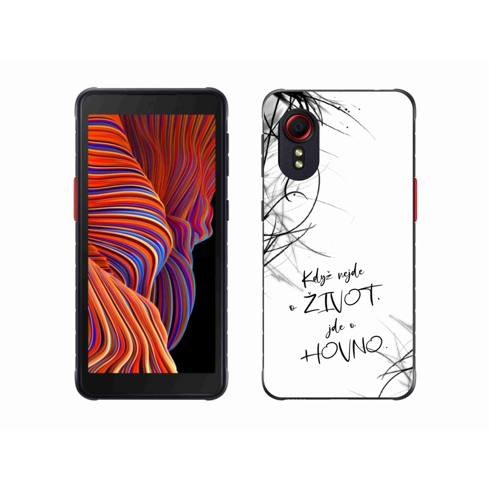 Gelový kryt mmCase na Samsung Galaxy Xcover 5 - vtipný text 16 bílé pozadí