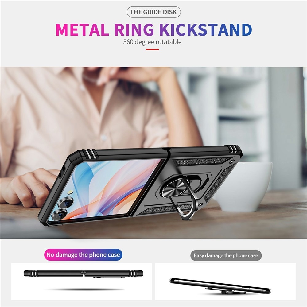 Ring odolný kryt na Samsung Galaxy Z Flip7 5G - černý