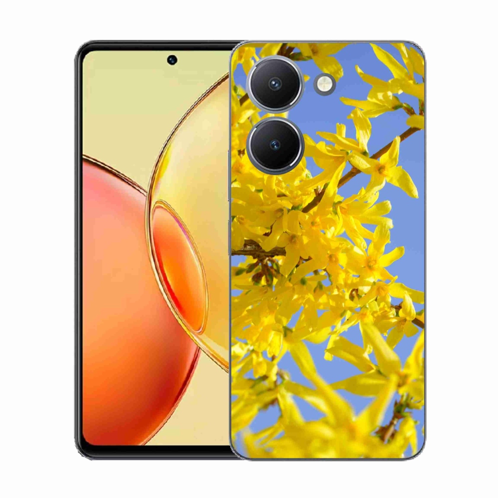 Gelový kryt mmCase na Vivo Y36 - žluté květy