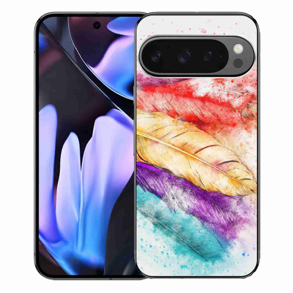 Gelový kryt mmCase na Google Pixel 9 Pro XL - barevné peří