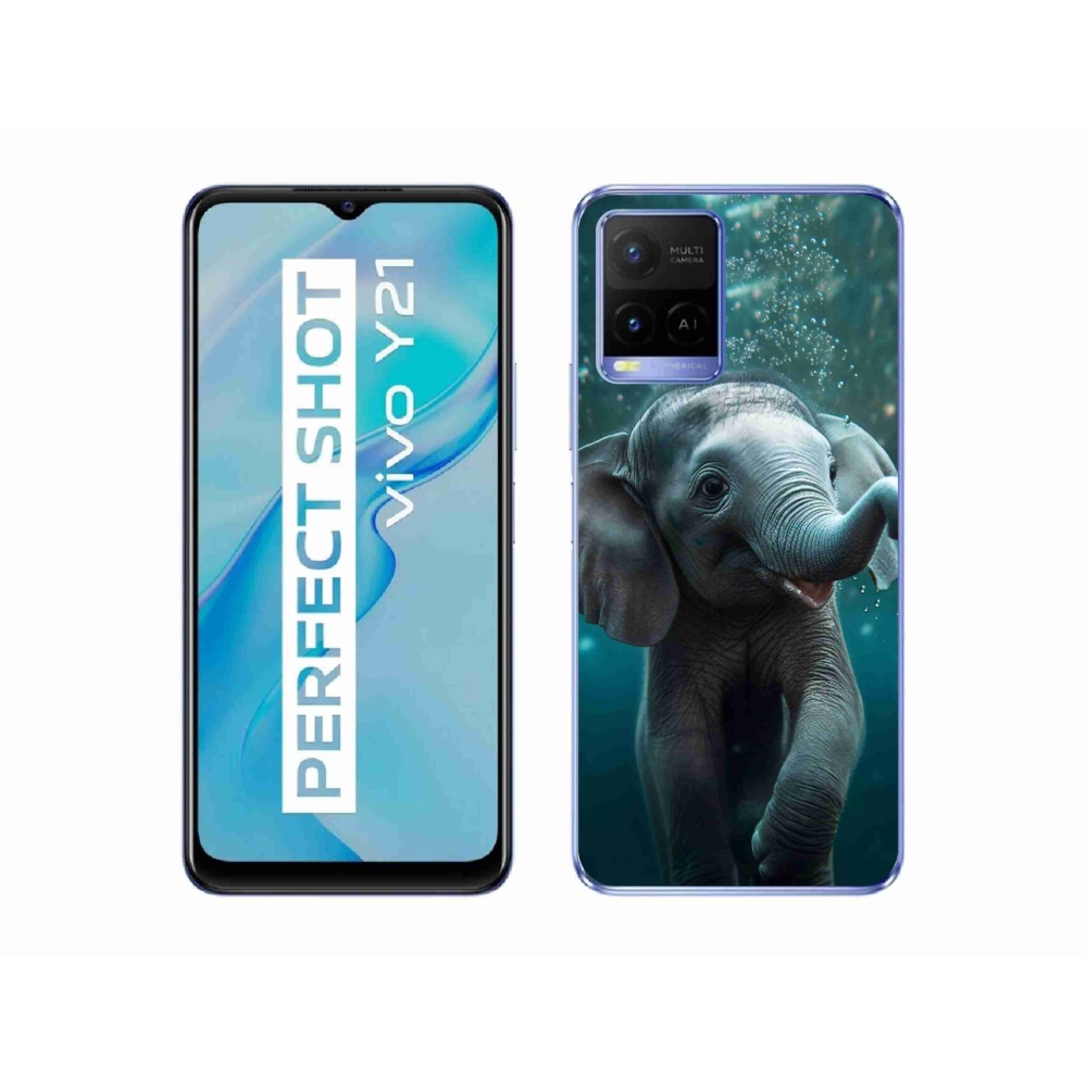 Gelový kryt mmCase na Vivo Y21/Y21s/Y33s - slůně pod vodou