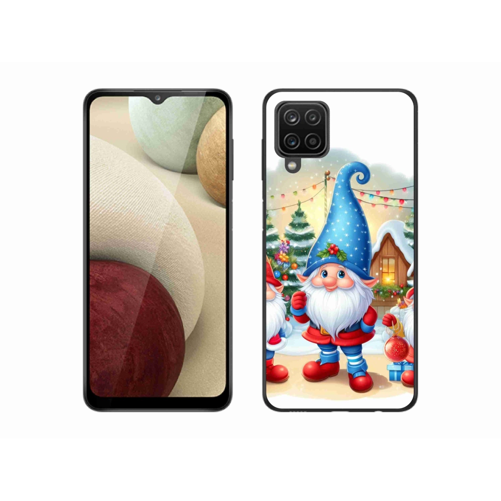 Gelový kryt mmCase na Samsung Galaxy A12 - vánoční skřítci