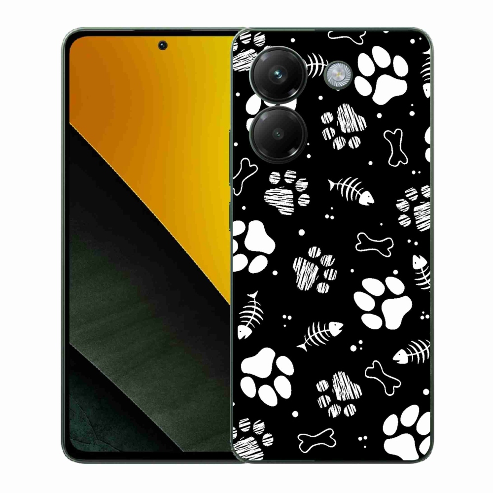 Gelový kryt mmCase na Xiaomi Poco M7 Pro 5G - psí tlapky