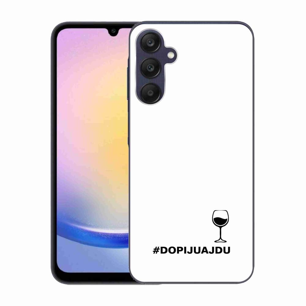 Gelový kryt mmCase na Samsung Galaxy A25 5G - vinný motiv bílé pozadí
