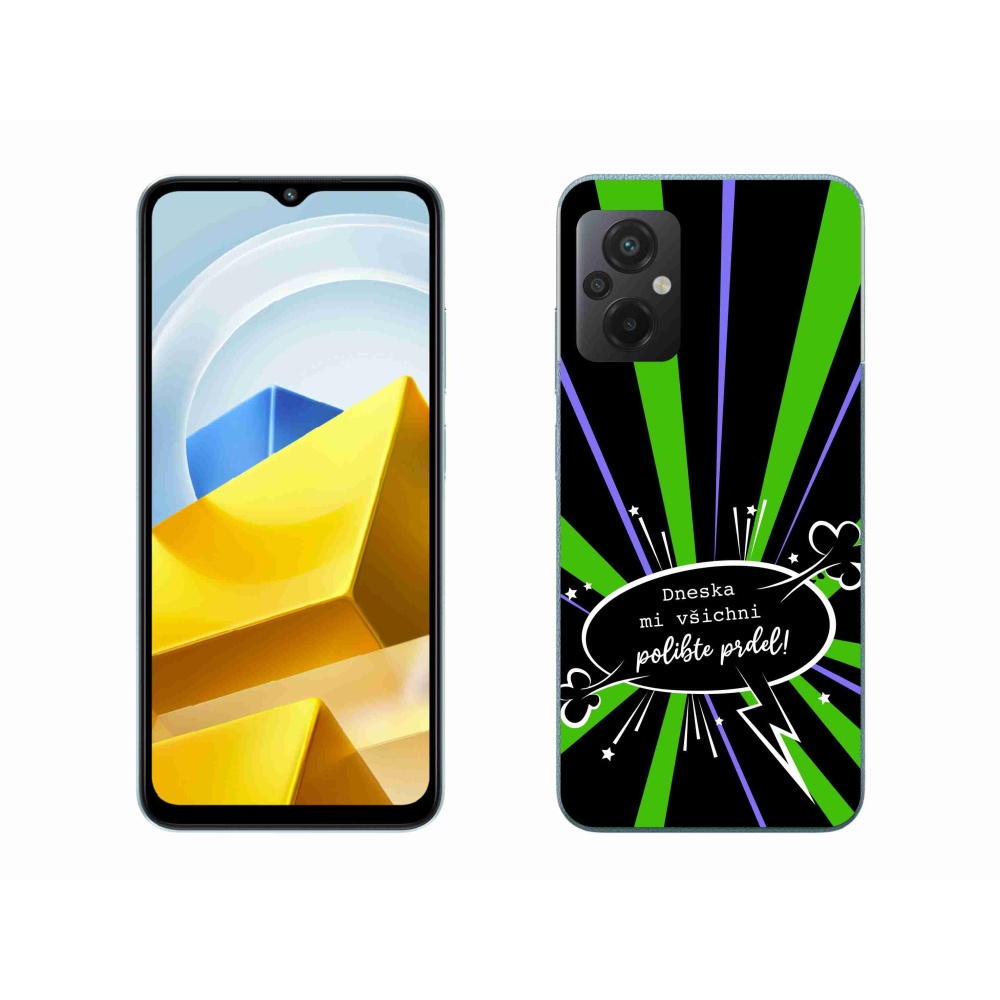 Gelový kryt mmCase na Xiaomi Poco M5 4G - vtipný text 15 černé pozadí