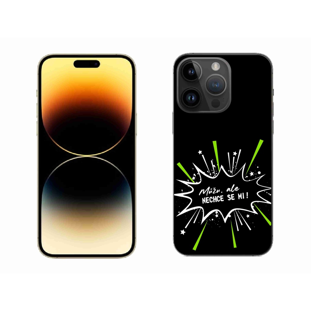 Gelový kryt mmCase na iPhone 14 Pro Max 6.7 - vtipný text 11 černé pozadí