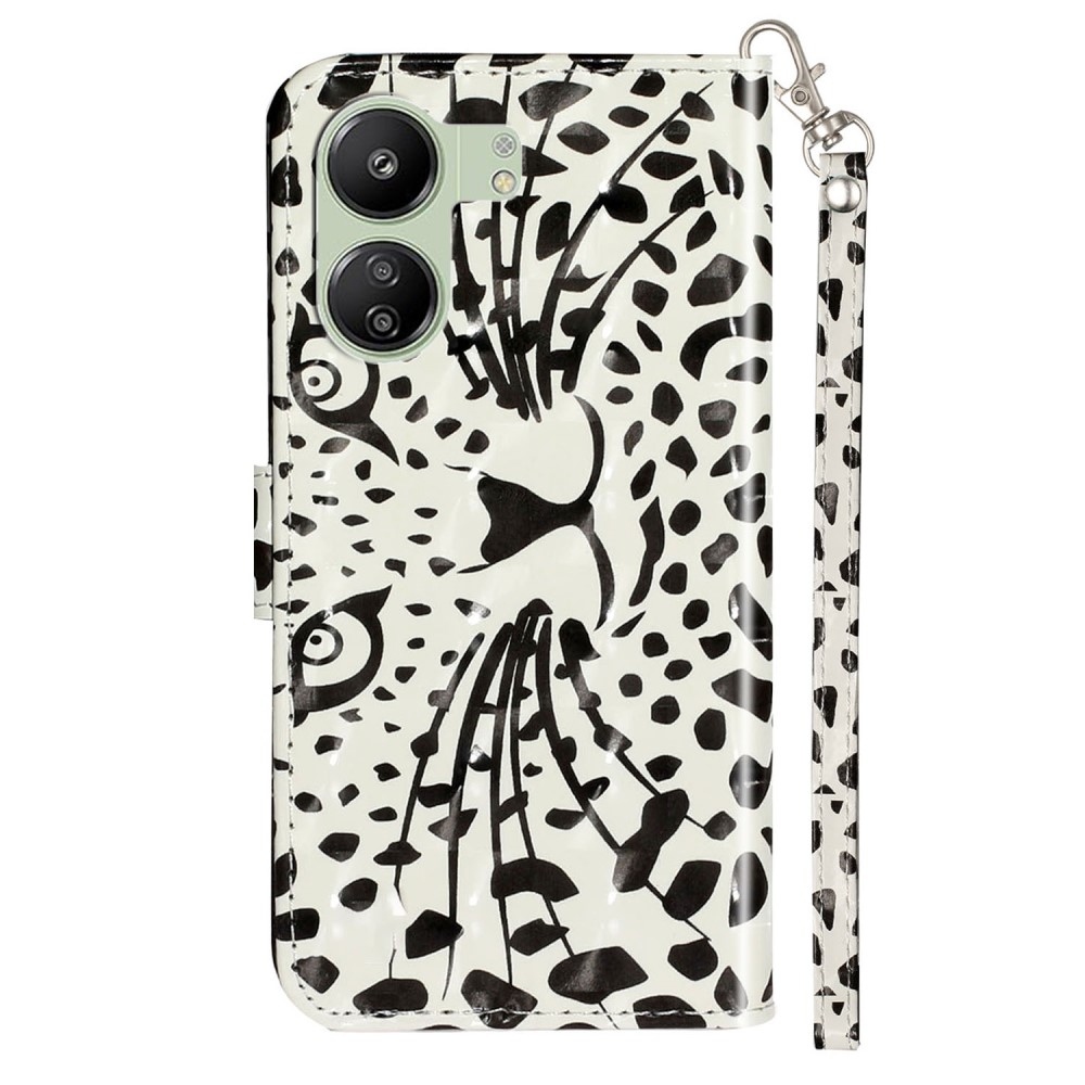 Decor knížkové pouzdro pro Xiaomi Poco C65/Redmi 13C - obličej leoparda