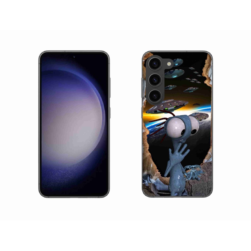 Gelový kryt mmCase na Samsung Galaxy S23 5G - mimozemšťan