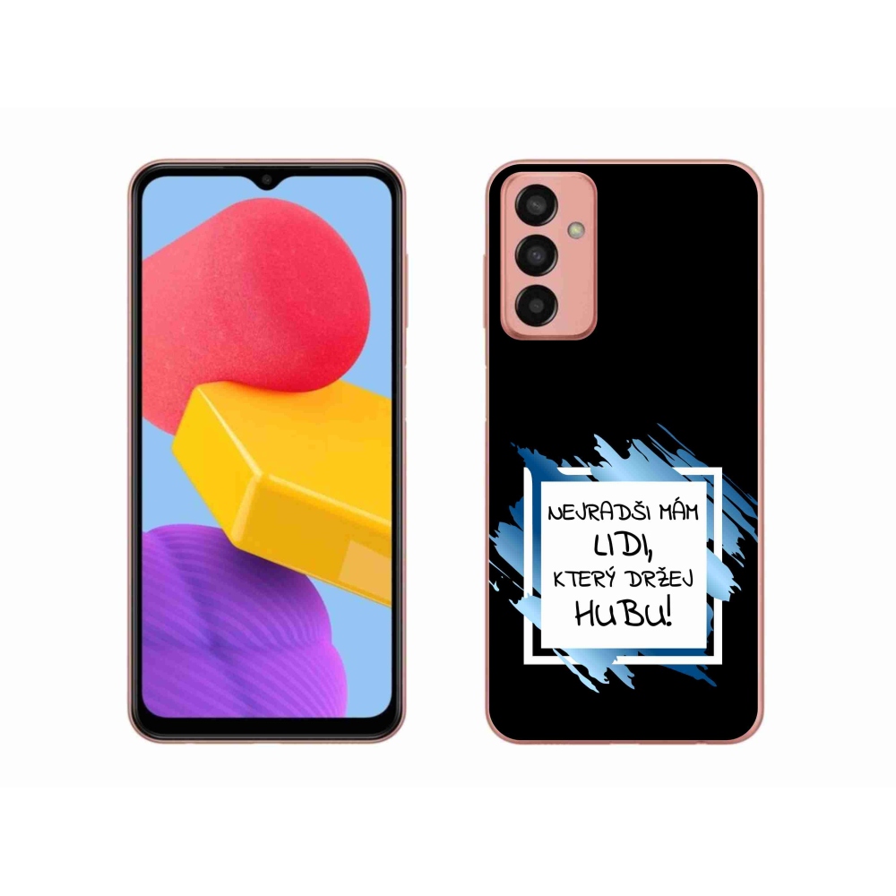 Gelový kryt mmCase na Samsung Galaxy M13 - vtipný text 7 bíločerné pozadí
