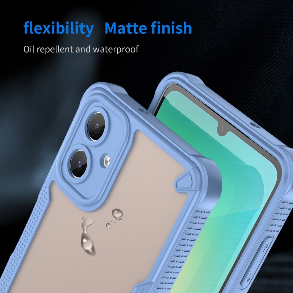 Frosted odolný kryt na Samsung Galaxy A06 4G - modrý