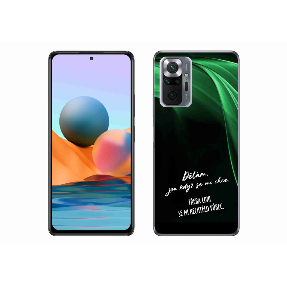 Gelový kryt mmCase na Xiaomi Redmi Note 10 Pro - vtipný text 12 černé pozadí