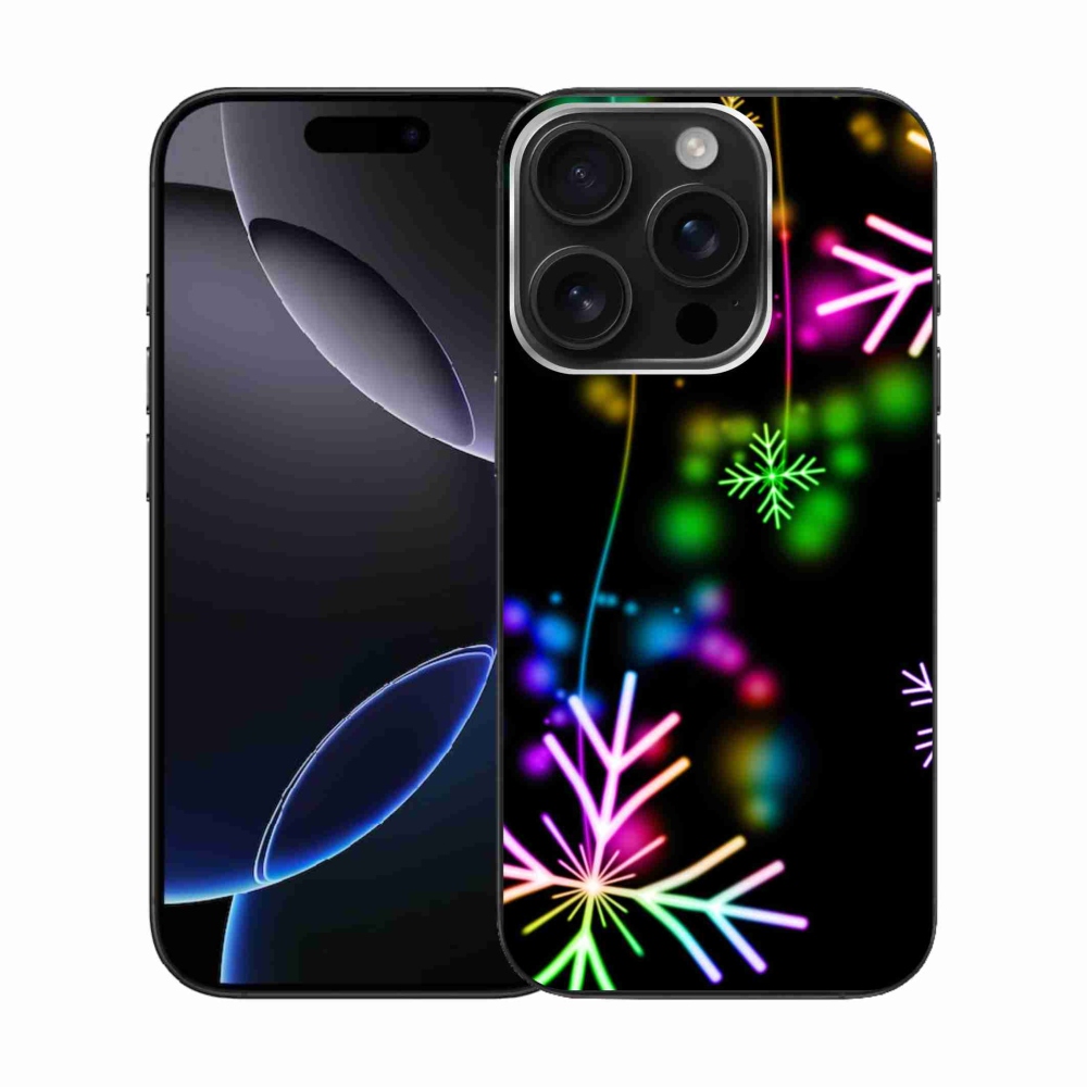 Gelový kryt mmCase na iPhone 16 Pro - barevné vločky