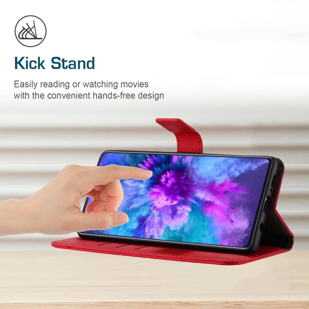Folio knížkové pouzdro na Xiaomi Redmi A5 (173.45x79.35x8.45mm) - červené