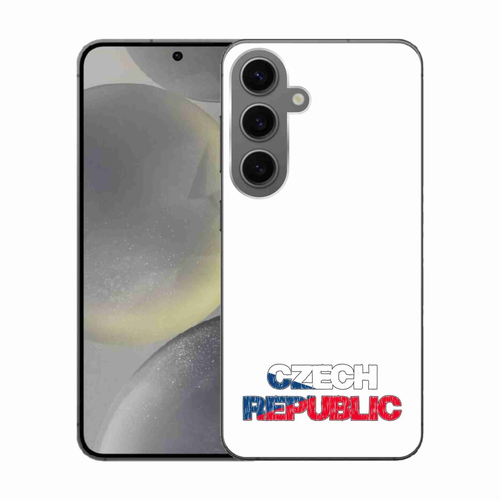 Gelový kryt mmCase na Samsung Galaxy S24 - Czech Republic bílé pozadí
