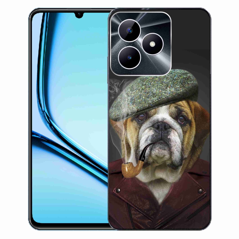 Gelový kryt mmCase na Realme Note 50 - pes s fajfkou
