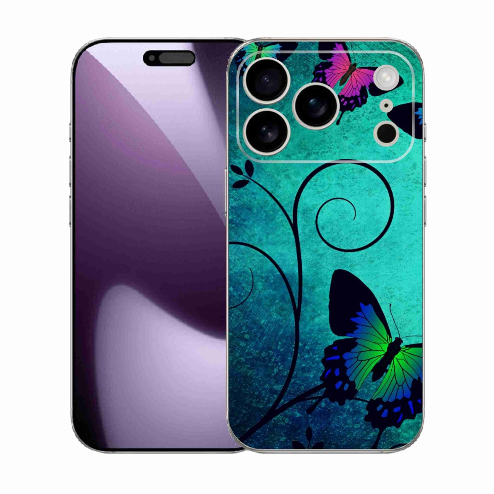 Gelový kryt mmCase na iPhone 17 Pro - barevní motýli