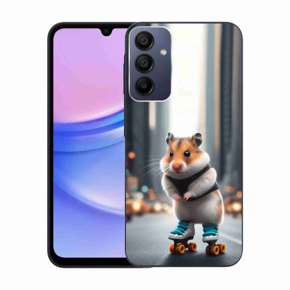 Gelový kryt mmCase na Samsung Galaxy A15 4G/5G - křeček na bruslích