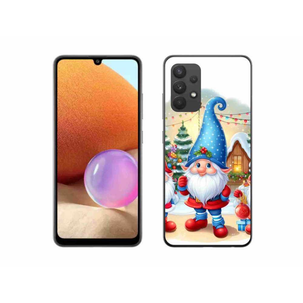 Gelový kryt mmCase na Samsung Galaxy A32 4G - vánoční skřítci