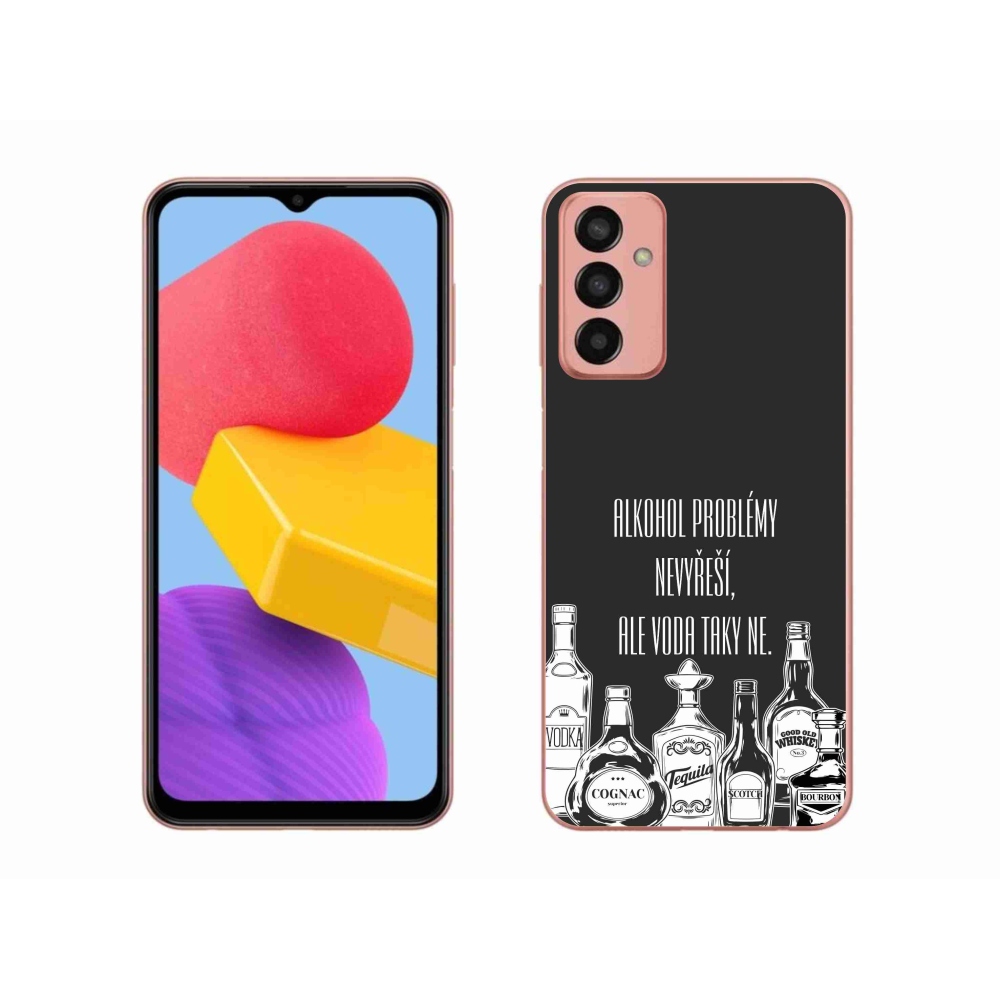 Gelový kryt mmCase na Samsung Galaxy M13 - vtipný text černé pozadí