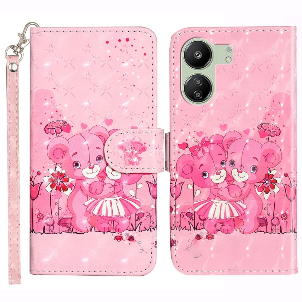 Decor knížkové pouzdro pro Xiaomi Poco C65/Redmi 13C - medvídci