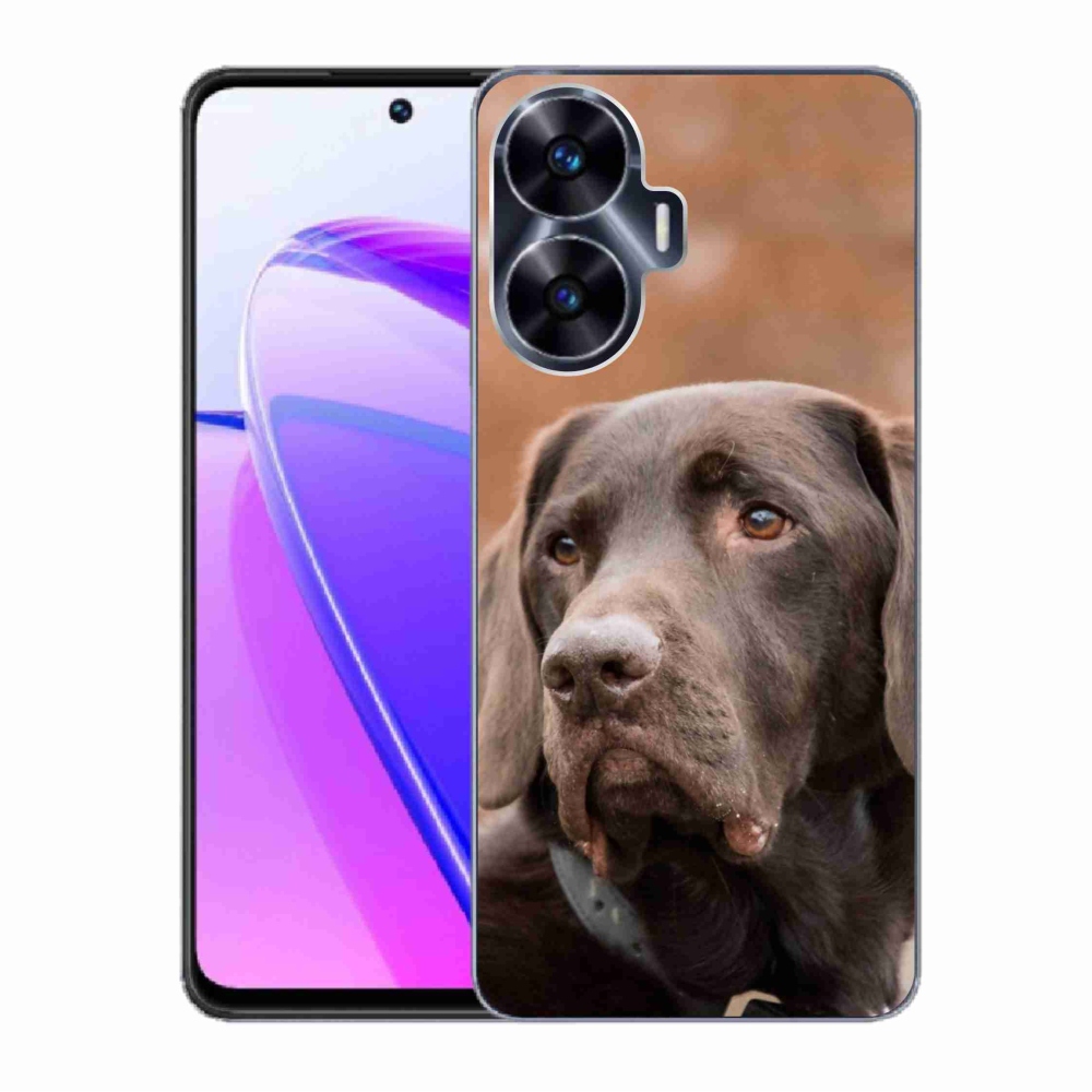Gelový obal mmCase na Realme C55 - hnědý labrador