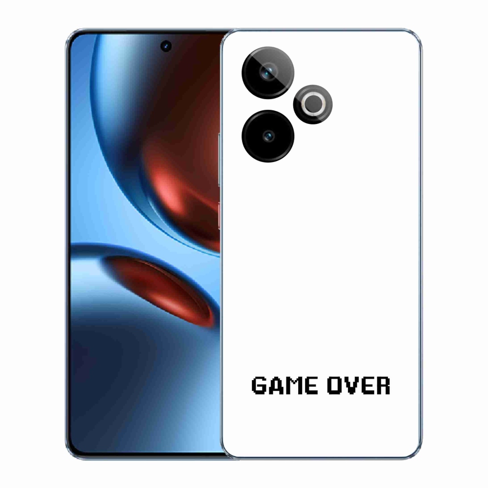 Gelový kryt mmCase na Realme GT 7 5G/GT 7T 5G - game over bílé pozadí