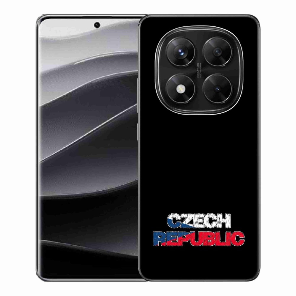 Gelový kryt mmCase na Xiaomi Redmi Note 14 Pro 5G/Poco X7 5G - Czech Republic černé pozadí