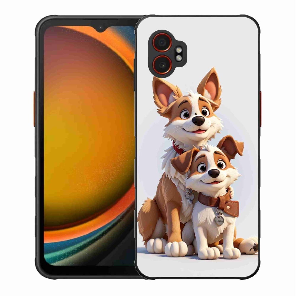 Gelový kryt mmCase na Samsung Galaxy Xcover 7 Pro - kreslení psi