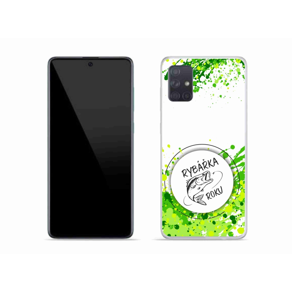 Gelový kryt mmCase na Samsung Galaxy A51 - rybářka roku bílé pozadí