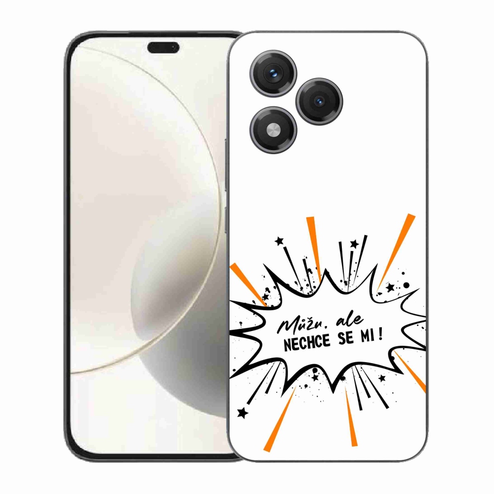 Gelový kryt mmCase na Honor 400 Lite - vtipný text 11 bílé pozadí