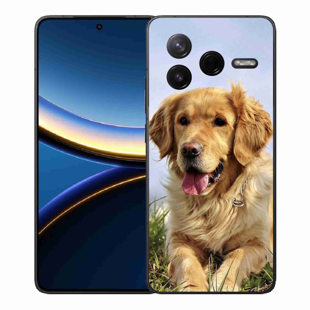 Gelový kryt mmCase na Xiaomi Poco F7 Pro - zlatý retrívr