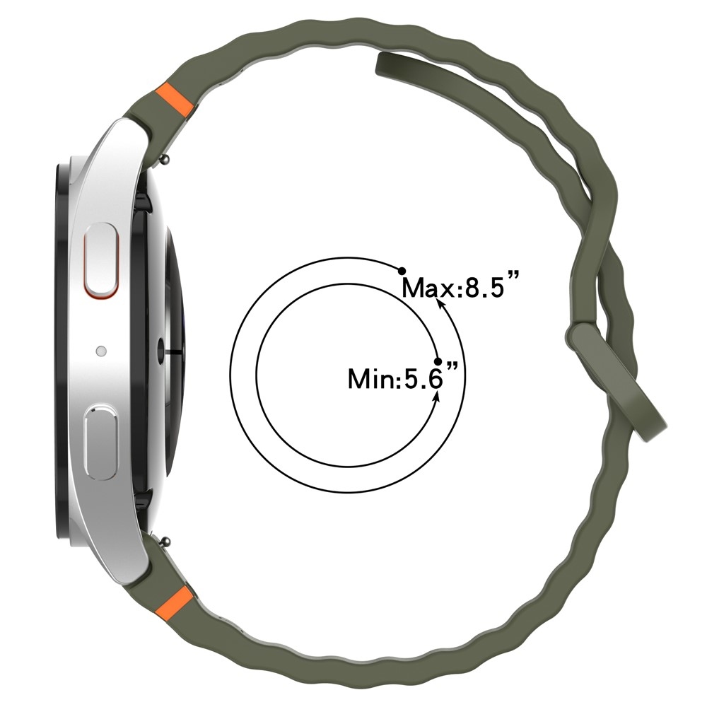 Various silikonový řemínek na Samsung Galaxy Watch FE/Watch7 44mm/40mm - oranžový