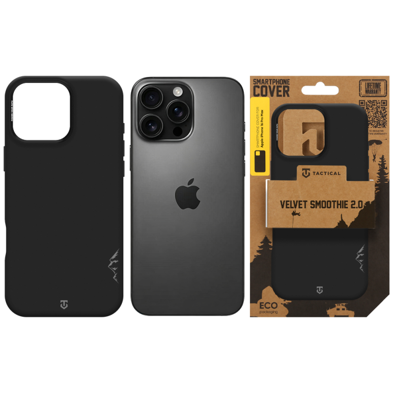 Tactical MagForce Velvet Smoothie 2.0 Kryt pro Apple iPhone 16 Pro Max Asphalt