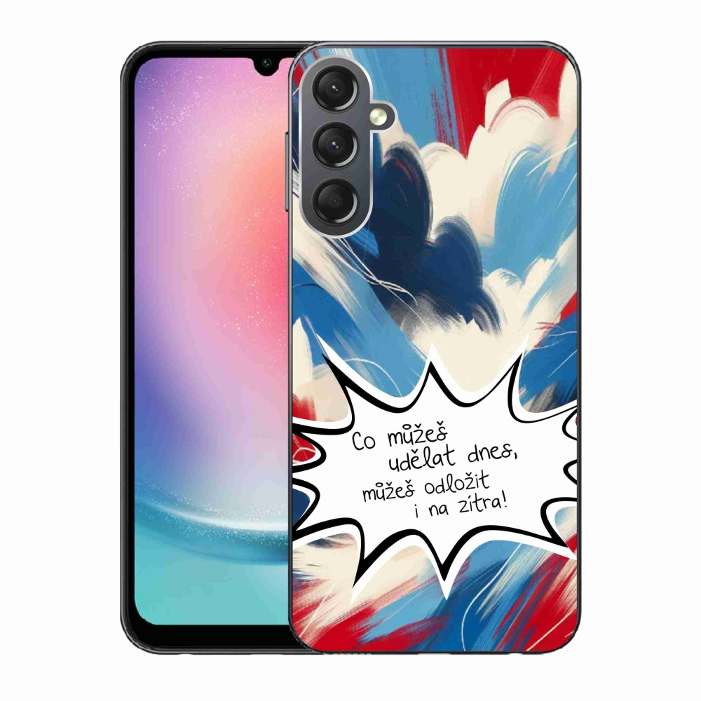 Gelový kryt mmCase na Samsung Galaxy A24 - vtipný text 9 bílé pozadí