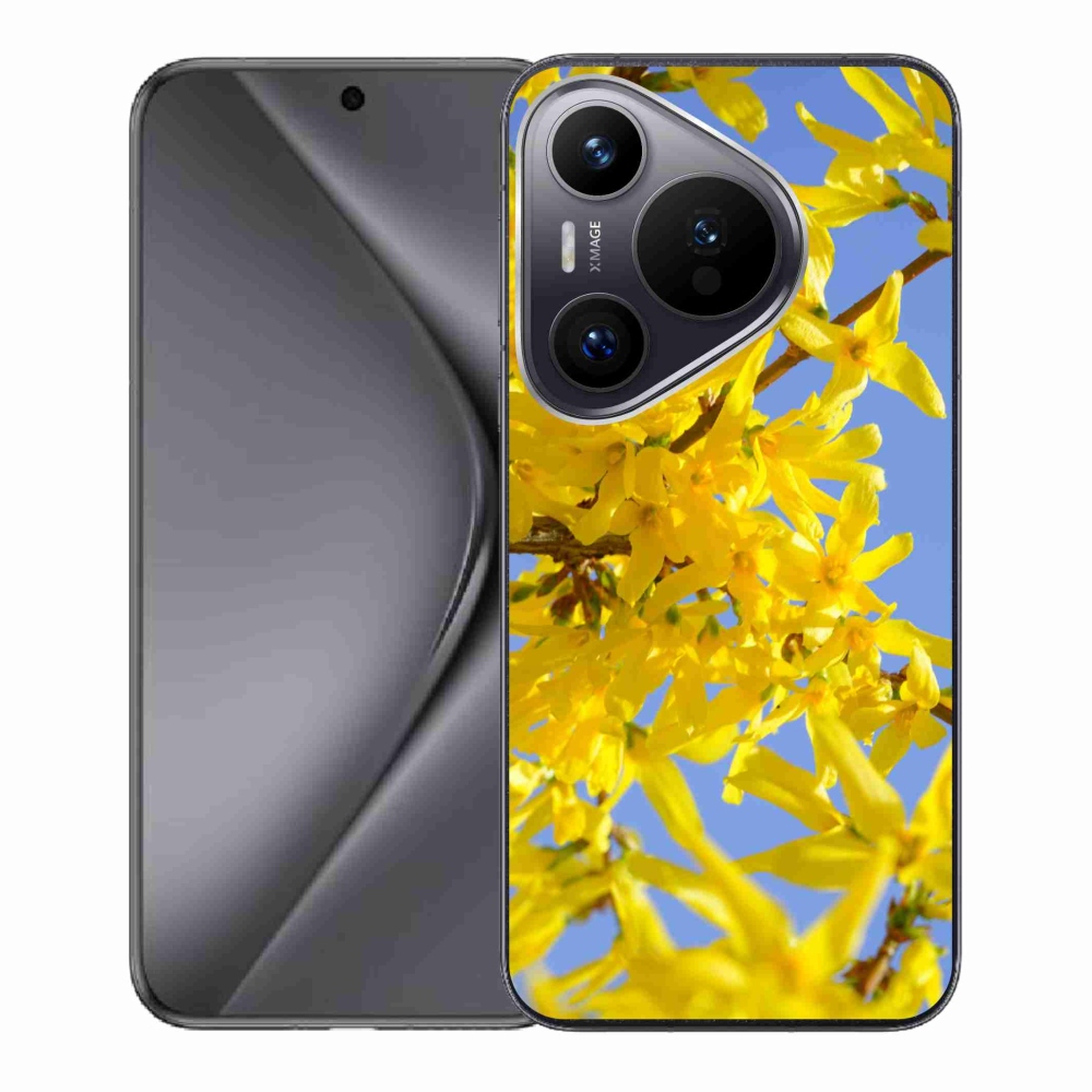 Gelový kryt mmCase na Huawei Pura 70 - žluté květy