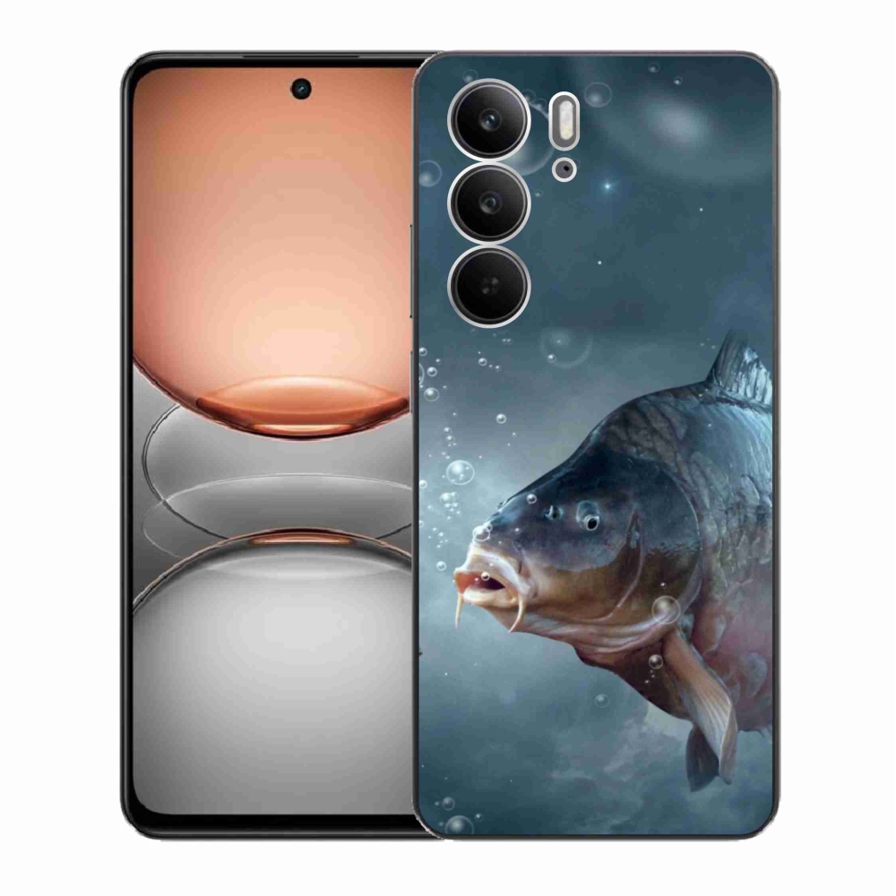 Gelový kryt mmCase na Realme C75 - kapr a bublinky
