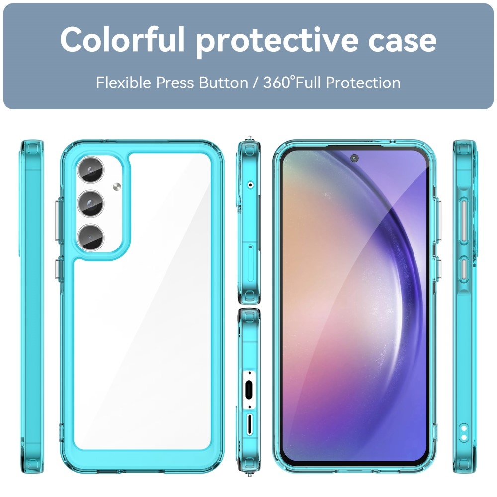 Gelový obal s pevnými zády na Samsung Galaxy A55 5G - světlemodrý